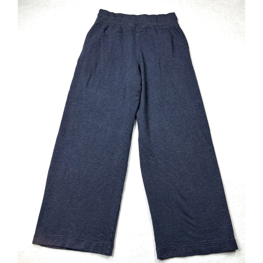 Athleta Balance Pant Womens Medium Navy Blue Heather Speckle Wide Leg Sweatpants - Picture 4 of 11